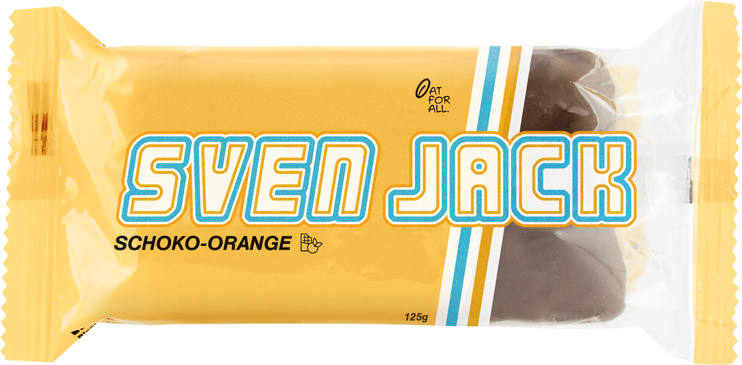 Sven Jack Haferriegel mit Kakaoüberzug und kandierter Orangenrinde