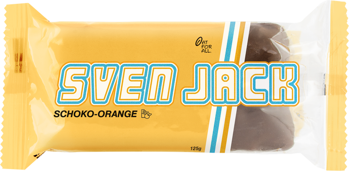 Sven Jack Haferriegel mit Kakaoüberzug und kandierter Orangenrinde